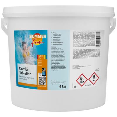 Poolpflege SUMMER FUN "Combi-Tabletten" Wasserpflegemittel Gr. 5 kg, weiß 5 kg