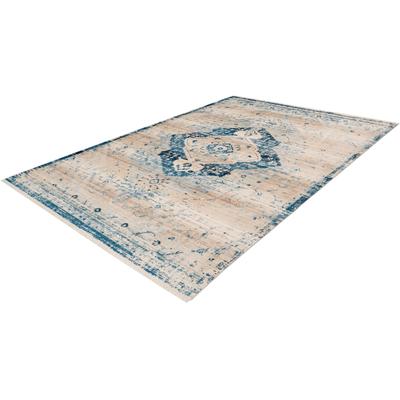 Teppich CALO-DELUXE "Rossa 502" Gr. 3, beige (creme, blau), B:120cm H:5mm L:170cm, Kunstfaser, Teppiche, Vintage Optik, Wohnzimmer Image
