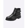 Stiefelette HEINE, Damen, Gr. 39, schwarz, Leder, Glattleder, modisch, Schuhe
