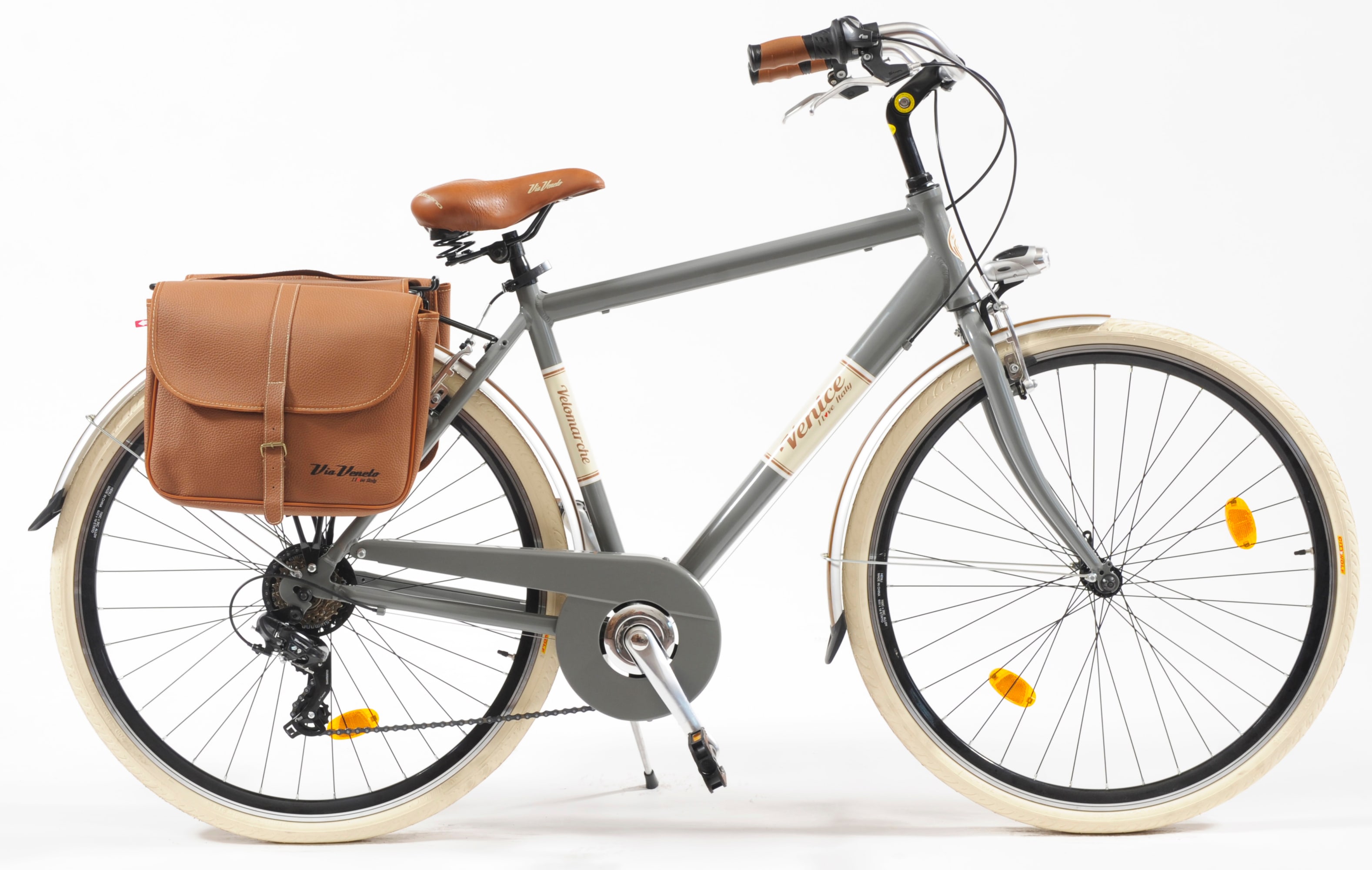 Cityrad "Citybike 605 Alu Man" Gr. 50, grau (grau, grau), VENICE - I LOVE ITALY, Fahrräder, 50cm, 28 Zoll (71,12cm), für Herren, Kettenschaltung Image