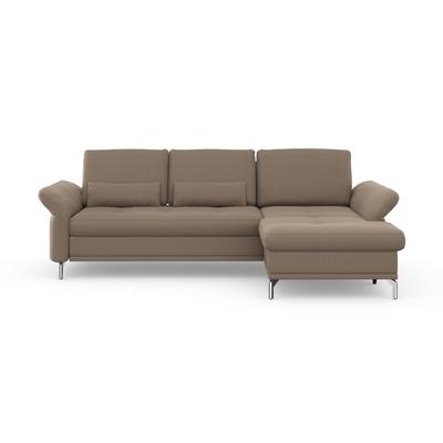 Ecksofa INOSIGN "Palm Beach L-Form", grau (taupe), B:269cm H:89cm T:175cm, 98%Polyester, 2%Polyamid, Sofas, Federkern, mit Sitztiefenverstellung, wahlweise mit Bettfunktion Image