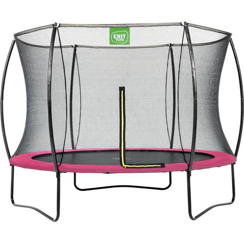 „Gartentrampolin EXIT „“Silhouette““ Trampoline Gr. Ø 244 cm, rosa (schwarz) Kinder Trampoline mit Sicherheitsnetz“
