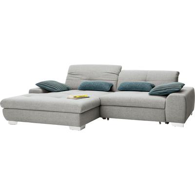 Ecksofa "SO 1200 inkl. Sitztiefen- & Rückenverstellung für hohen Sitzkomfort", grau (hellgrau gba 9), B:276cm H:89cm T:198cm, 100% Polyester, SET ONE BY MUSTERRING, Sofas, wahlweise mit Bettfunktion und Stauraum, L-Form, auch in Cord Bezug Image