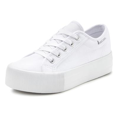 Sneaker LASCANA, Damen, Gr. 36, weiß, Obermaterial: 100% Textilmaterial. Futter: 100% Textilmaterial. Decksohle: 100% Te