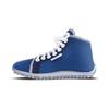 Barfußschuh LEGUANO "LEGUANITO AKTIV PLUS", Kinder, Gr. 22, blau, Textil, sportlich, Schuhe Barfußschuh Schnürboots Sommerboots, Schnürschuh, Schnürboot, Freizeitschuh mit speziell entwickelter Sohle