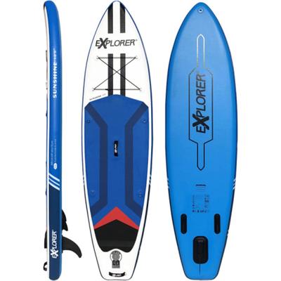 SUP-Board EXPLORER "Sunshine 10.0" Wassersportboards Gr. 305x81x15cm 305cm, bunt (blau/weiß/rot) Wassersportboards