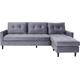 3-Sitzer BYLIVING "Atlanta" Sofas Gr. Samt, grau (dunkelgrau) 3-Sitzer Sofas