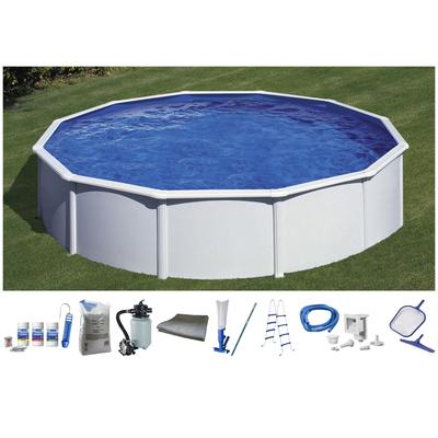 Rundpool MY POOL BWT, weiß, H:120cm Ø:460cm, Schwimmbecken, 10-tlg., mit breitem Handlauf, in versch. Größen Image