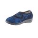 Hausschuh LANDGRAF Gr. 42, blau (marine, gemustert) Damen Schuhe Pantoffel