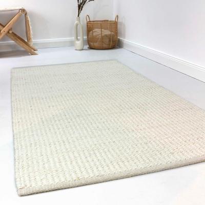 Wollteppich ESPRIT "Gobi, ESP-7112", weiß, B:160cm H:10mm L:230cm, Wolle, Jute, Teppiche, Naturfaserteppich aus Jute und Wolle, handgewebt Image