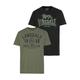 T-Shirt LONSDALE "BANGOR" Gr. 5XL (72/74), grün (khaki, schwarz) Herren Shirts T-Shirts