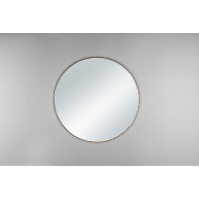 Dekospiegel MIRRORS AND MORE "Mila", gold (goldfarben), B:50cm H:50cm T:1cm Ø:50cm, Spiegelglas, Spiegel, Wandspiegel, rund, Ø 50 cm, lackiertes Metall Image