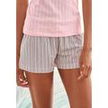 Pyjamashorts S.OLIVER Gr. 32/34, N-Gr, rosa (blassrosa, gestreift) Damen Hosen Pyjamas