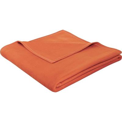 Wohndecke BIEDERLACK "Uno Soft", orange (terrakotta), B:150cm L:200cm, Baumwolle, Polyacryl, Polyester, Wohndecken, Kuscheldecke Image