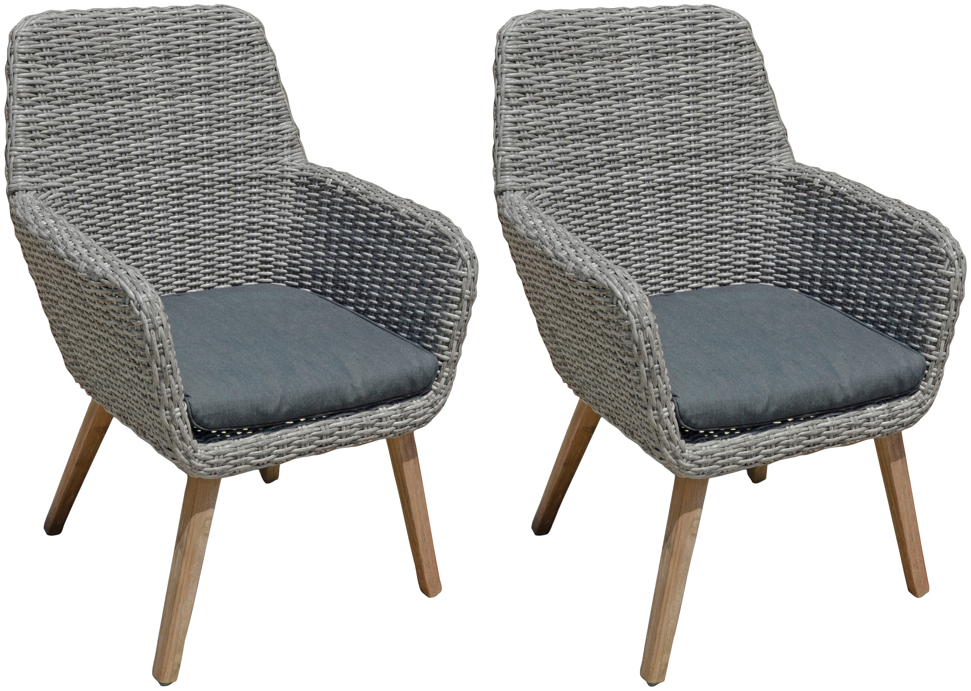 Gartensessel GARDEN PLEASURE "RAPALLO", grau, B:70cm H:96cm T:68cm, Sessel