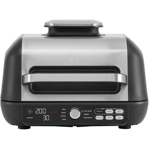 „NINJA Elektrogrill „“& Heißluftfritteuse, MAX PRO AG651EU““ Kontaktgrill_Standgrill_Tischgrill_Teppanyakigrill inkl. Plancha, 3,8 L Volumen schwarz Grills“