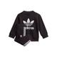 Trainingsanzug ADIDAS ORIGINALS "CREW SET" Gr. 80, schwarz-weiß (black, white) Kinder Sportanzüge Jogginganzüge