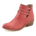 Westernstiefelette LASCANA Gr. 40, rot Damen Schuhe Ankleboots Cowboyboots Reißverschlussstiefeletten