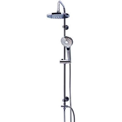 Brausegarnitur RIDDER "Bahamas", silber (silberfarben), H:106cm T:55cm, Brausegarnituren, Regendusch-Set mit 3 Einstellmöglichkeiten der Handbrausefunktionen
