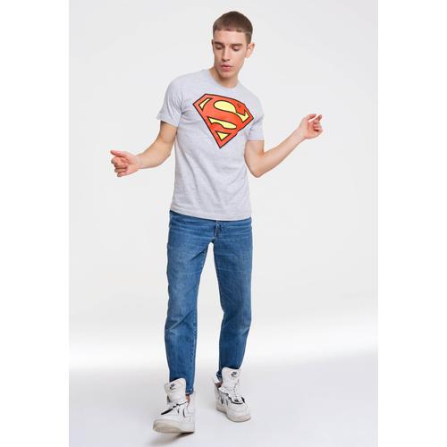 T-Shirt LOGOSHIRT ""SUPERMAN - LOGO"" Gr. XL, grau Herren Shirts mit Superhelden-Logo