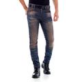 Slim-fit-Jeans CIPO & BAXX Gr. 32, Länge 34, braun Herren Jeans Slim Fit