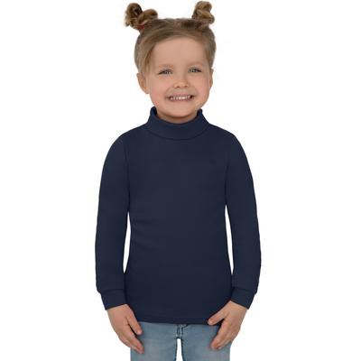 Rollkragenshirt TRIGEMA "TRIGEMA Langarm Ski- und Sport-Rollkragenpullover", Kinder, Gr. XS, blau (navy), 100% Baumwolle (Bio-Baumwolle kbA), Basic, Langarm, Shirts Image