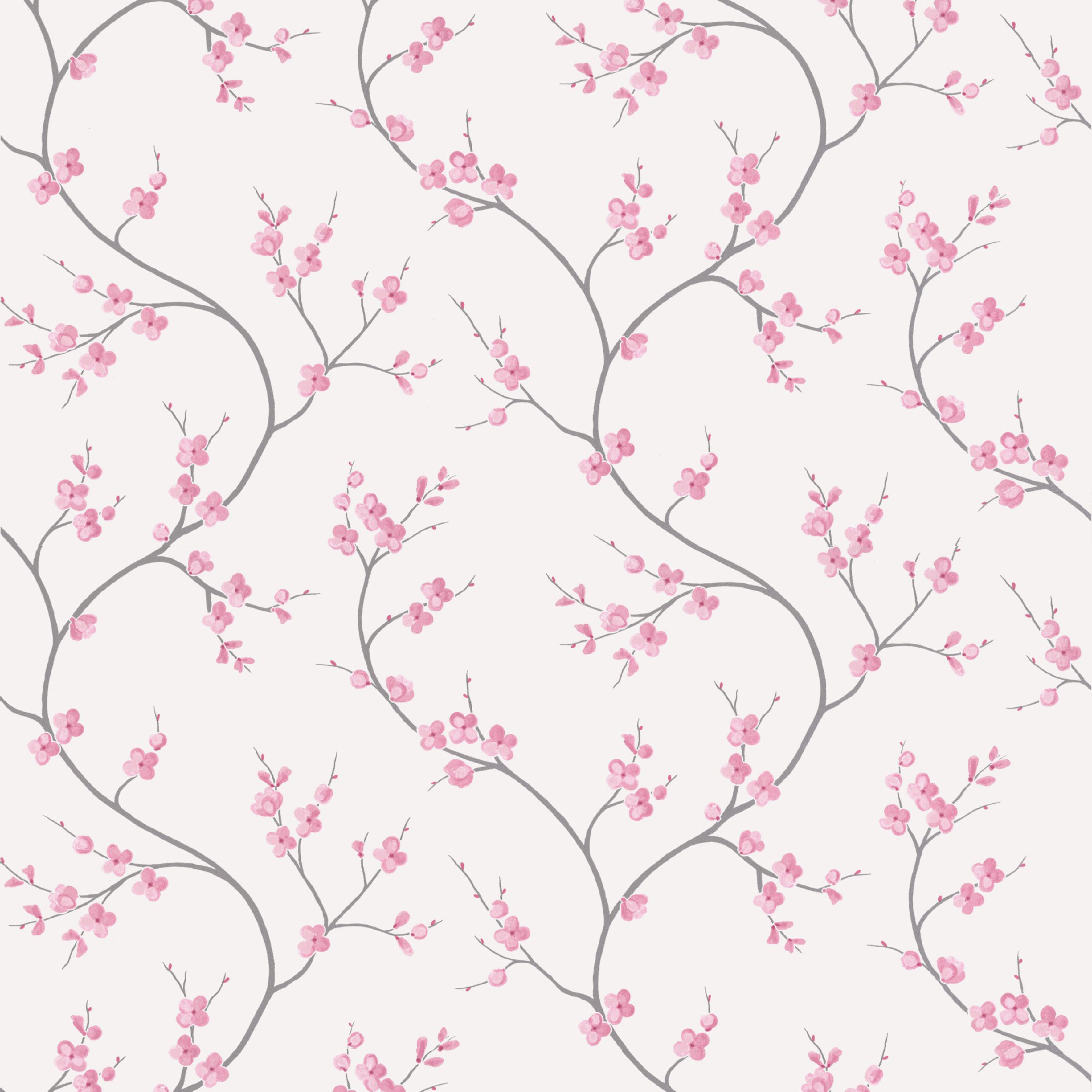 Vliestapete SUPERFRESCO EASY "Bailey - Blumen", rosa, B:0,52 L:10, Vlies, Tapeten, Rosa/Weiß - 10m x 52cm Image