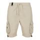 Stoffhose URBAN CLASSICS "Herren Double Pocket Cargo Shorts" Gr. M, US-Größen, grau (concrete) Herren Hosen Stoffhosen