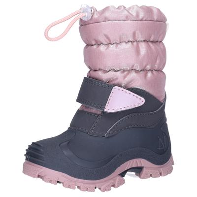Snowboots LURCHI "Fjonna", Kinder, Gr. 30, grau (grau, rosa), Synthetik, Textil, Glitzer, sportlich, Schuhe, Snowboots, Warmfutter, Größenschablone zum Download