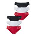 Jazz-Pants Slips PETITE FLEUR Gr. 52/54, 6 St., rot (rot, schwarz, weiß) Damen Unterhosen Jazzpants