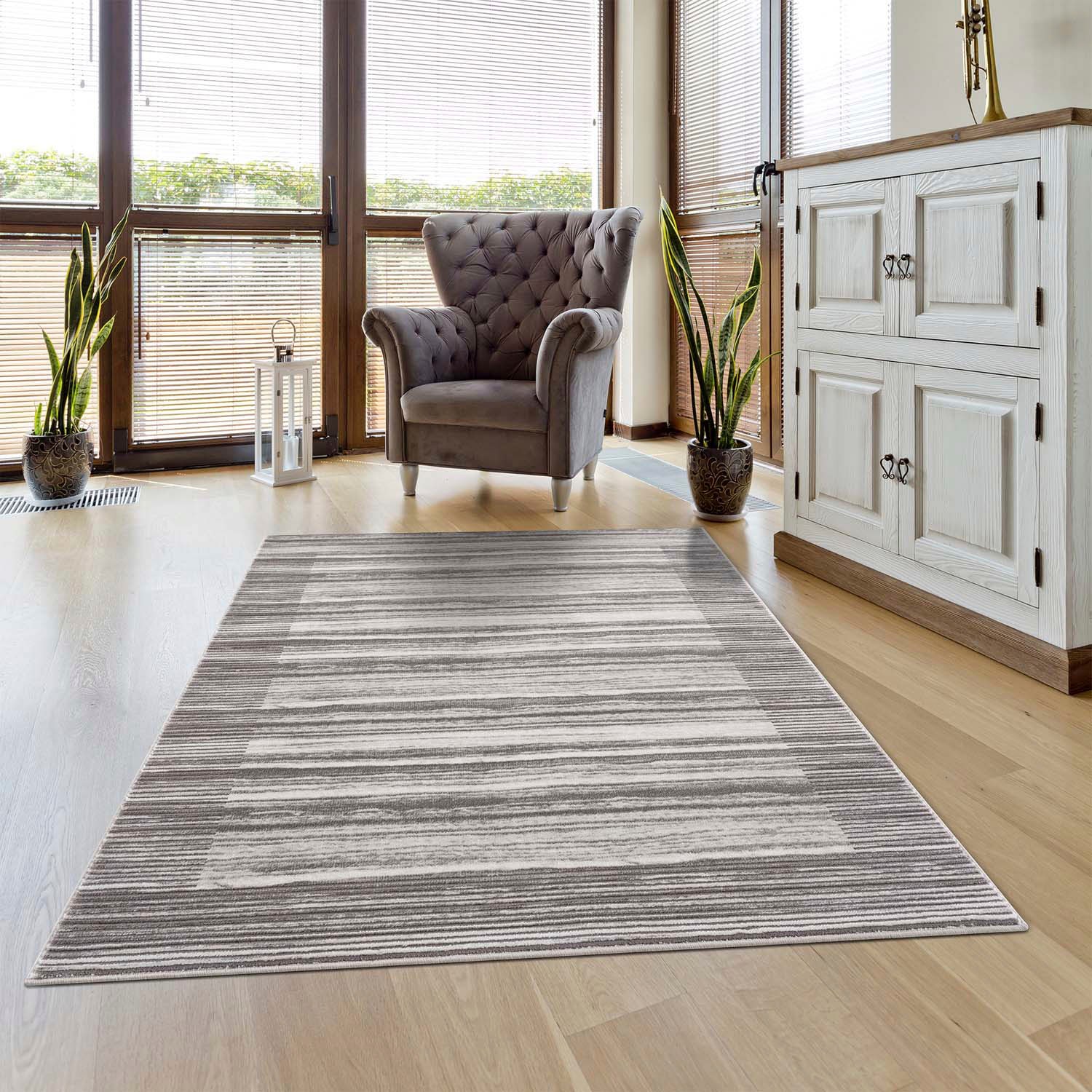 Teppich CARPET CITY "Noa 9301" Gr. 31, grau, B:140cm H:11mm L:200cm, Kunstfaser, Teppiche, Läufer, Kurzflor, Modern, Weicher Flor, Pflegeleicht, Wohnzimmer Image