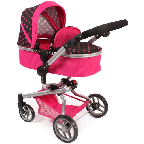 „Kombi-Puppenwagen CHIC2000 „“Yolo, Pink““ Puppenwagen pink Kinder Puppenwagen -trage mit schwenkbaren Vorderrädern“
