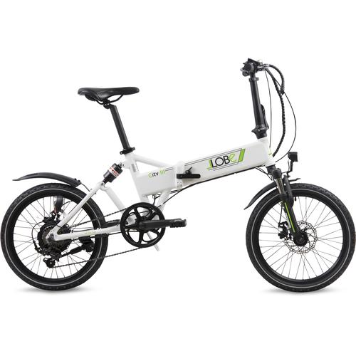 "E-Bike LLOBE ""City III weiß"" E-Bikes Gr. 37 cm, 20 Zoll (50,80 cm), weiß E-Bikes E-Bike"