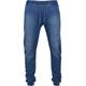Bequeme Jeans URBAN CLASSICS "Urban Classics Herren Knitted Denim Jogpants" Gr. L, US-Größen, blau (blue washed) Herren Jeans