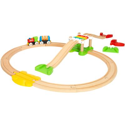Spielzeug-Eisenbahn BRIO "BRIO WORLD, Mein erstes Bahn Spiel Set" Spielzeugfahrzeuge beige (natur) Kinder Ab 18 Monaten