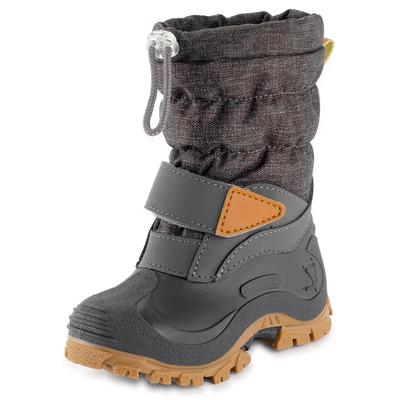 Snowboots LURCHI "Finn", Kinder, Gr. 29, braun (grau, gemustert), Synthetik, Textil, sportlich, Schuhe, Winterboots mit Schurwolle, Größenschablone zum Download