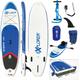 Inflatable SUP-Board EXPLORER "Hybrid 10.6 Doppelkammer Komplettset" Wassersportboards Gr. 320 x 84 x 15cm 320 cm, blau (blau, weiß) Stand Up Paddle