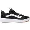 Sneaker VANS "Range EXP", Gr. 45, schwarz-weiß (schwarz), Textil, Leder, unifarben mit Farbeinsatz, sportlich, Schuhe Skaterschuh Sneaker low Schnürschuh