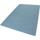 Teppich ESPRIT "Rainbow Kelim" Teppiche Gr. B/L: 80 cm x 150 cm, 5 mm, 1 St., blau (türkis) Baumwollteppiche