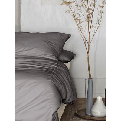 Bettwäsche IRISETTE "Premium Satin Bettwäsche Paris", grau (grafit), B/L: 135cm x 200cm, , Mako-Satin, B/L: 80cm x 80cm, Mako-Satin, Obermaterial: 100% Baumwolle, Bettwäsche, hochwertige Uni Premium Bettwäsche mit Reißverschluss, 100% Baumwolle Image