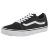 Sneaker VANS "Ward", Gr. 32, schwarz-weiß (schwarz, weiß), Leder, sportlich, Schuhe Skaterschuh Schnürschuh Sneaker low