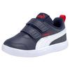 Sneaker PUMA "COURTFLEX V2 V INF", Gr. 21, bunt (peacoat, high risk rot), Synthetik, Synthetik, unifarben, sportlich, Schuhe, mit Klettverschluss für Kleinkinder