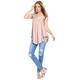 V-Shirt HEINE "V-Shirt" Gr. 40, rosa Damen Shirts V-Shirts