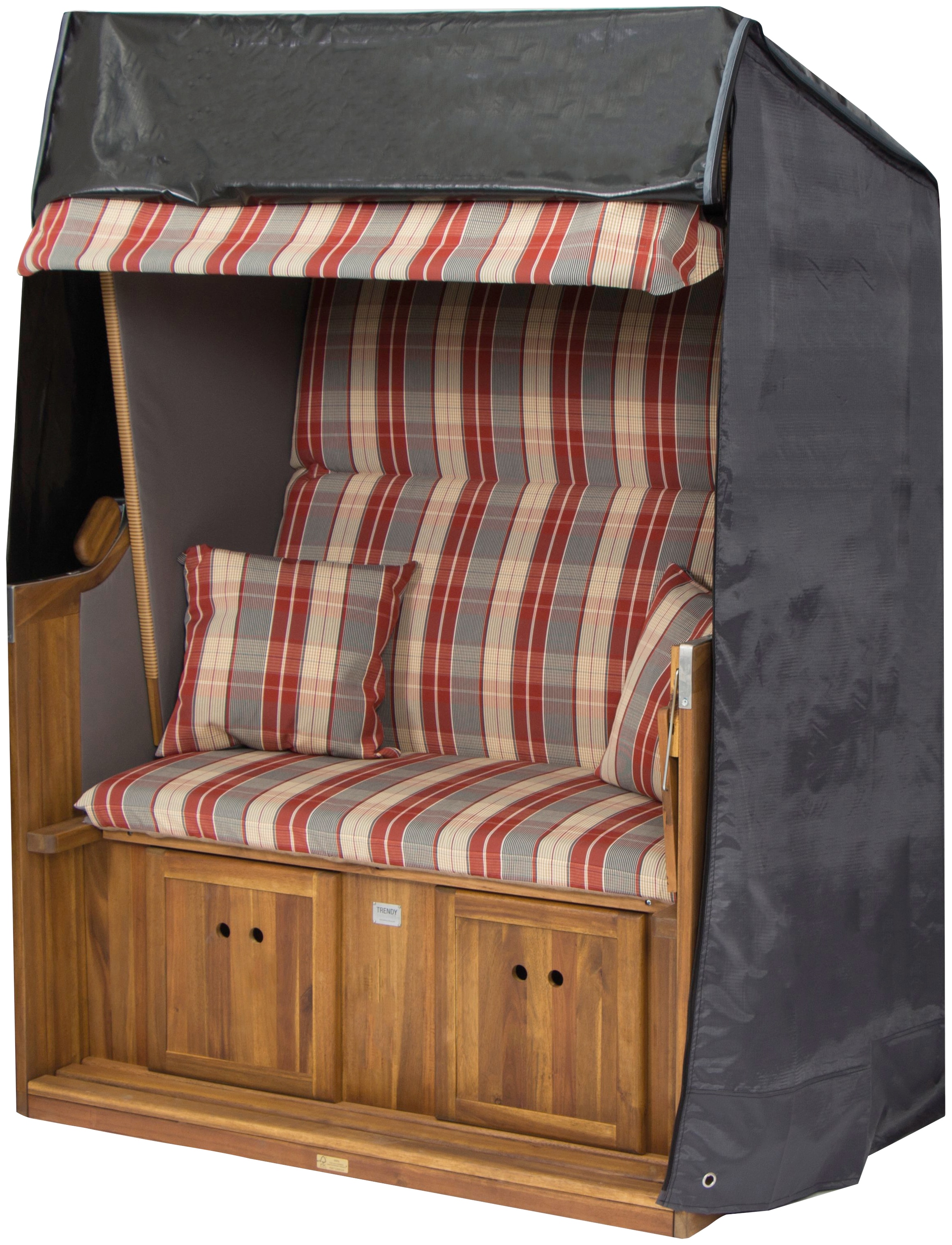 Strandkorb-Schutzhülle AEROCOVERS "Strandkorbhülle 128cm", grau (anthrazit), B:105cm H:160cm L:128cm, Polyester, Planen, Strandkorbhülle 128 cm