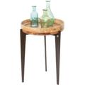 Beistelltisch TOM TAILOR HOME "T-TRAY TABLE HIGH" Tische Gr. B/H/T: 40 cm x 56 cm x 40 cm, gelb (mango natur) Beistelltische mit Tablett, rund, ø 40 cm