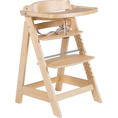 Hochstuhl ROBA "Treppenhochstuhl Sit Up Click & Fun, natur" Gr. B/H/T: 45cm x 80cm x 54cm, beige (natur) Baby Stühle aus Holz