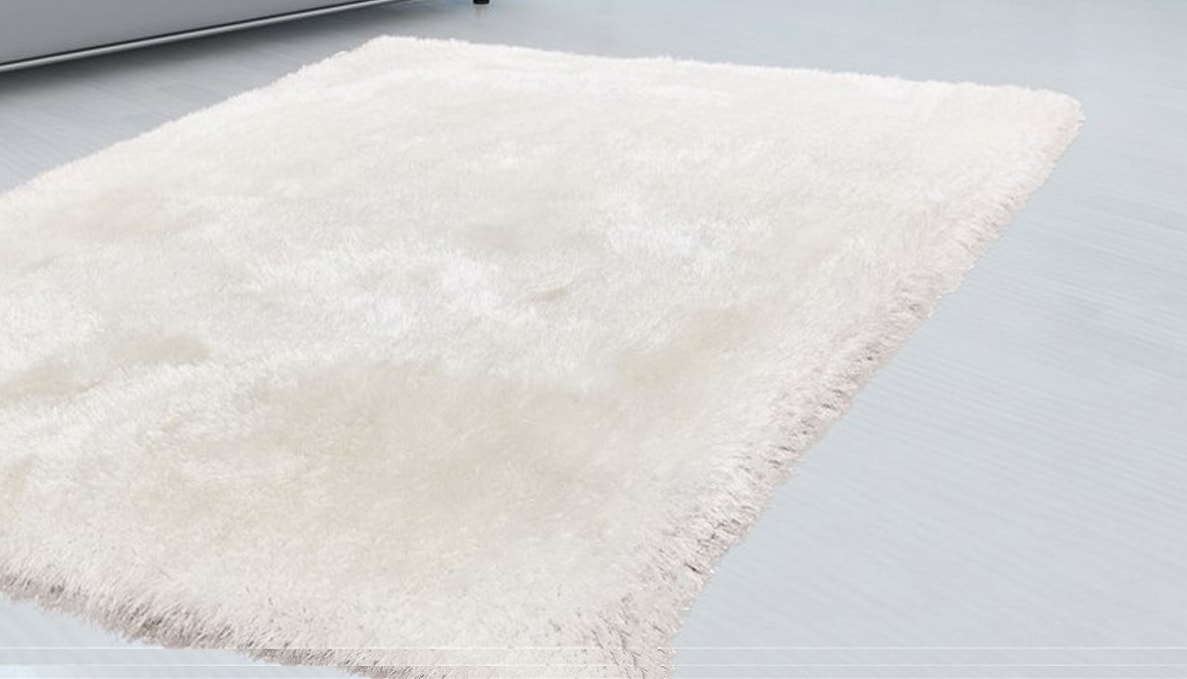 Hochflor-Teppich MY HOME "Barin" Gr. 2, weiß, B:80cm H:90mm L:150cm, Kunstfaser, Teppiche, besonders weicher Teppich Image
