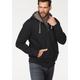 Kapuzensweatjacke MAN'S WORLD Gr. S (44/46), schwarz Herren Sweatjacken Bestseller