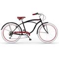 Cruiser MBM "Honolulu Man, Mod. 125" Fahrräder Gr. 47 cm, 26 Zoll (66,04 cm), schwarz (schwarz, rot) Fahrräder