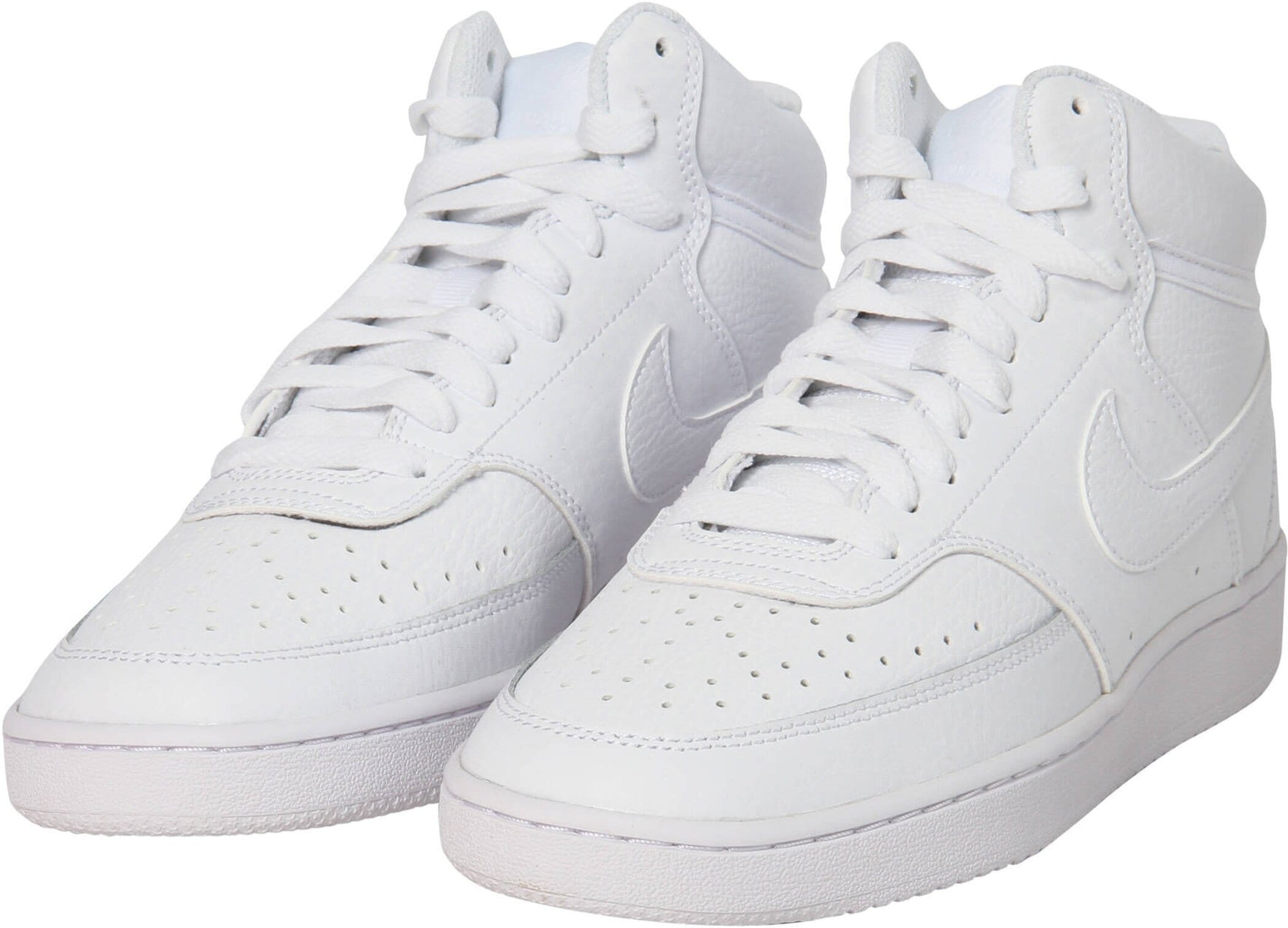 Sneaker NIKE SPORTSWEAR "Wmns Court Vision Mid", Damen, Gr. 40, weiß, Leder, Schuhe Sneaker, Design auf den Spuren des Air Force 1
